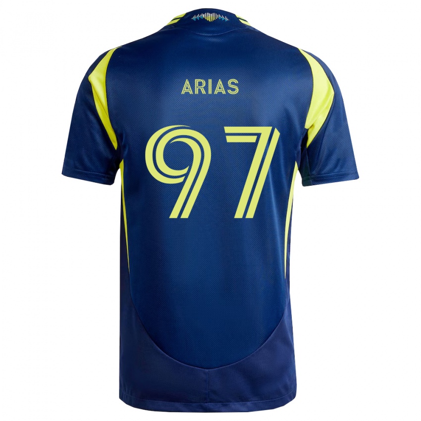 נשים Emmanuel Arias #97 צהוב כחול צי הרחק ג'רזי 2026/27 חולצה קצרה