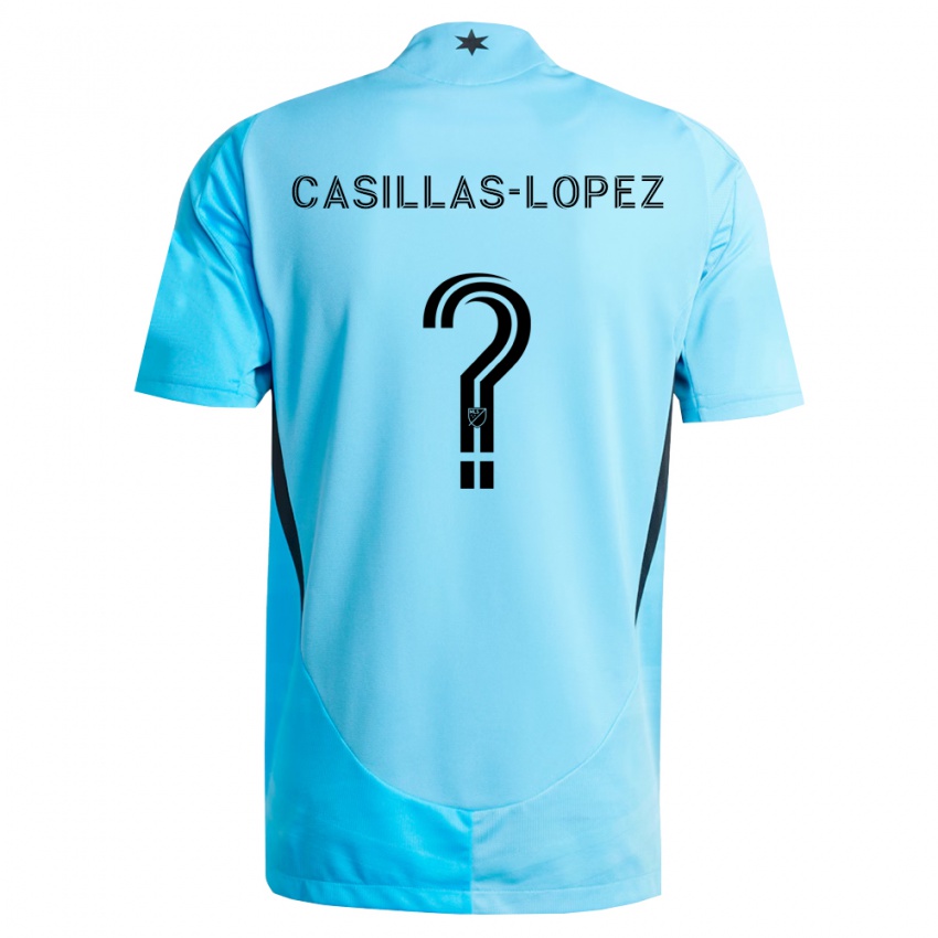 נשים Carlos Casillas-Lopez #0 כחול בהיר שחור הרחק ג'רזי 2026/27 חולצה קצרה