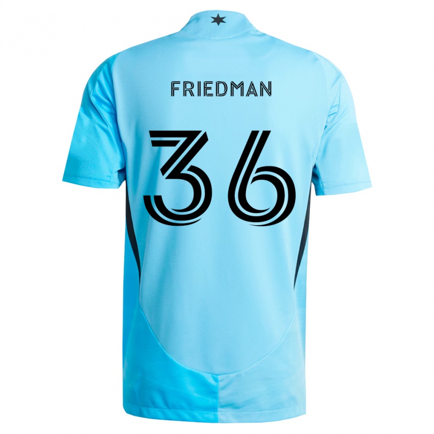 נשים Jakob Friedman #36 כחול בהיר שחור הרחק ג'רזי 2026/27 חולצה קצרה
