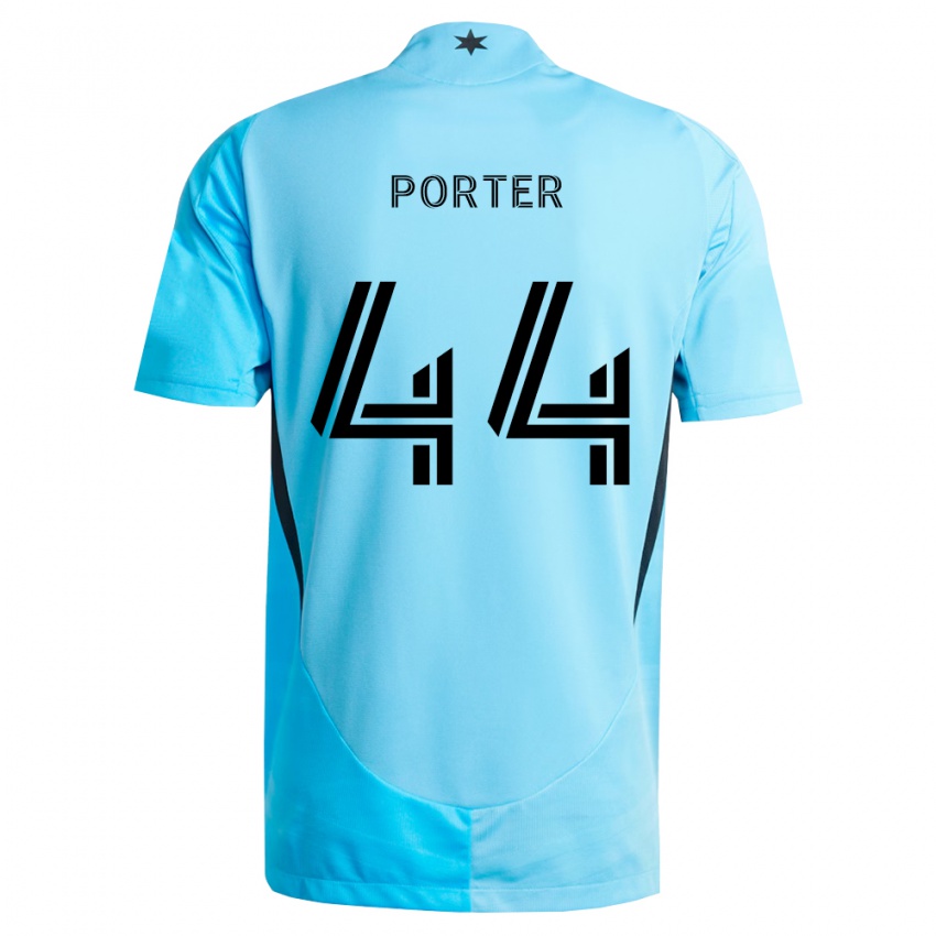 נשים George Porter #44 כחול בהיר שחור הרחק ג'רזי 2026/27 חולצה קצרה
