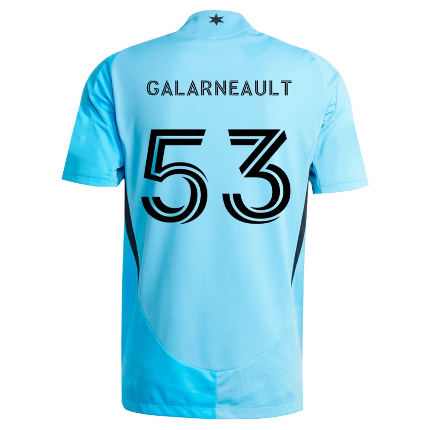 נשים Benjamin Galarneault #53 כחול בהיר שחור הרחק ג'רזי 2026/27 חולצה קצרה