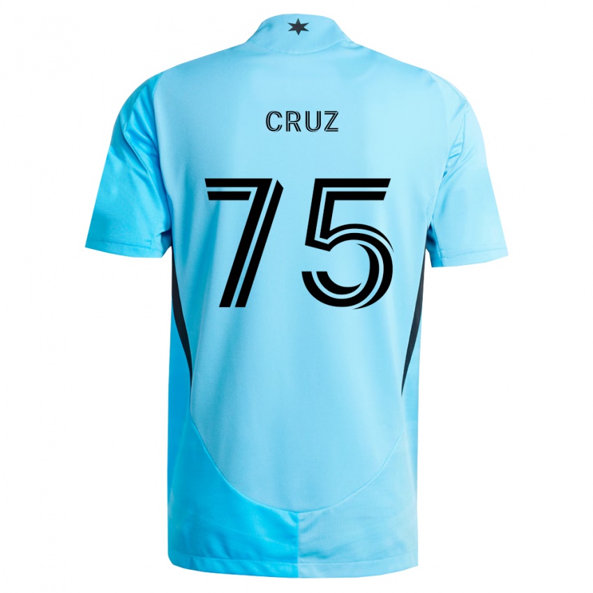 נשים Hector Cruz #75 כחול בהיר שחור הרחק ג'רזי 2026/27 חולצה קצרה
