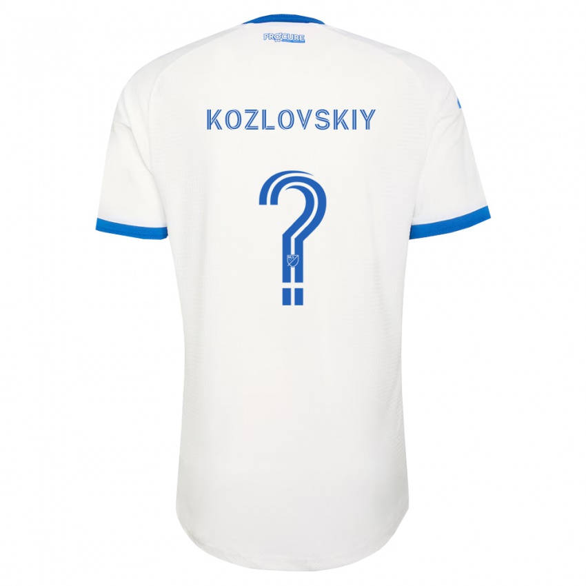 נשים Sergei Kozlovskiy #0 כחול שמיים לבן הרחק ג'רזי 2026/27 חולצה קצרה