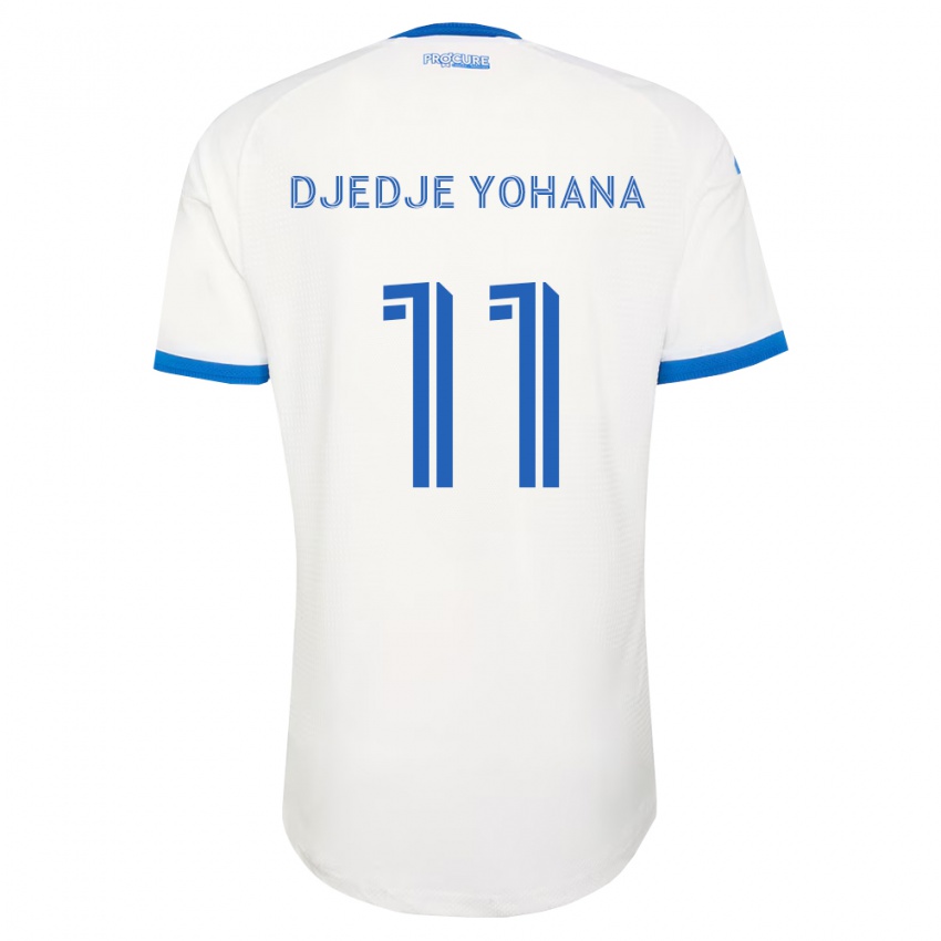 נשים Kabie Djedje Yohana #11 כחול שמיים לבן הרחק ג'רזי 2026/27 חולצה קצרה