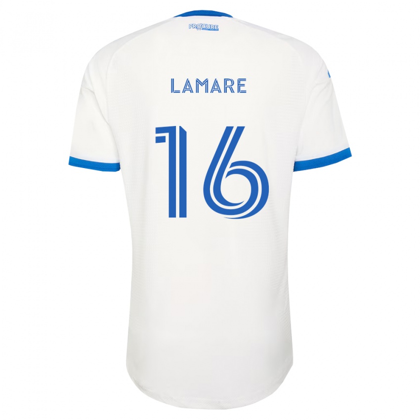 נשים Samuel Lamare #16 כחול שמיים לבן הרחק ג'רזי 2026/27 חולצה קצרה