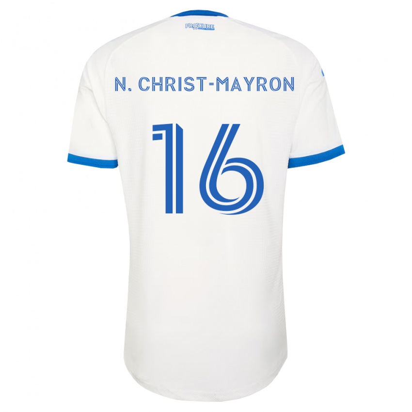 נשים Brou Aya N\'Ta Christ-Mayron #16 כחול שמיים לבן הרחק ג'רזי 2026/27 חולצה קצרה