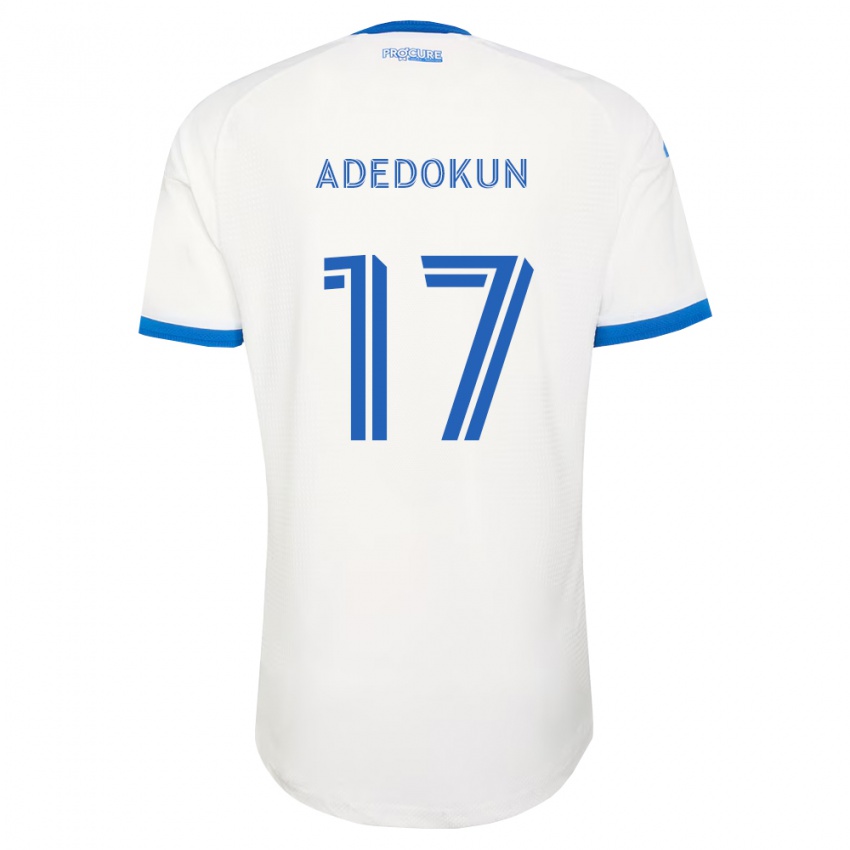 נשים Michael Adedokun #17 כחול שמיים לבן הרחק ג'רזי 2026/27 חולצה קצרה