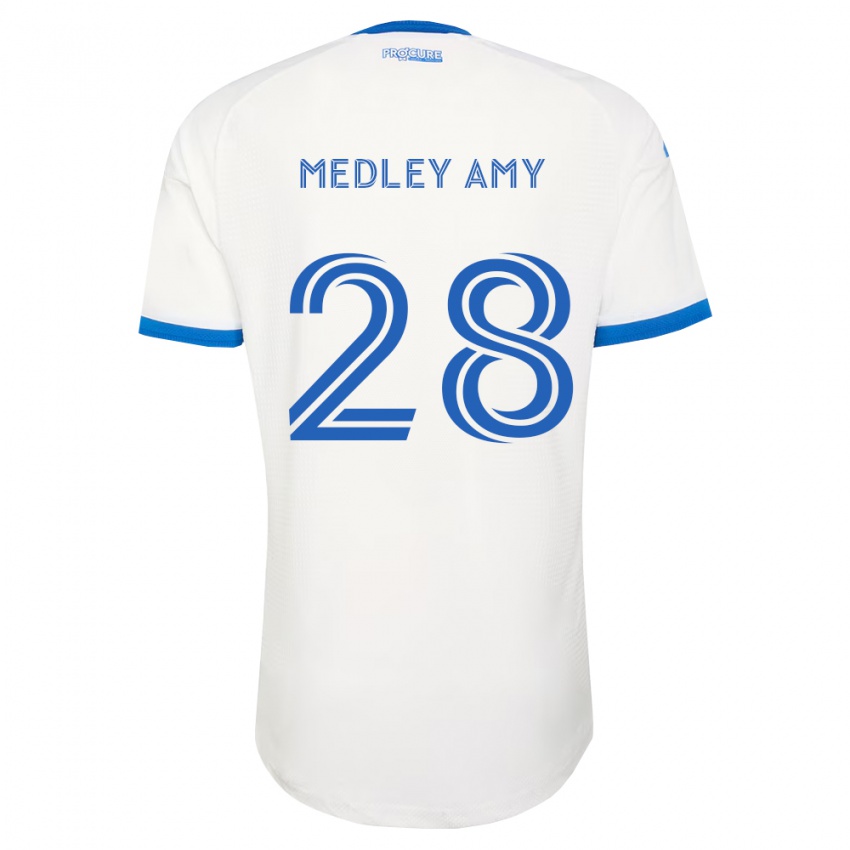 נשים Medley Amy #28 כחול שמיים לבן הרחק ג'רזי 2026/27 חולצה קצרה