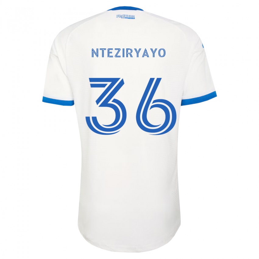 נשים Josh Nteziryayo #36 כחול שמיים לבן הרחק ג'רזי 2026/27 חולצה קצרה