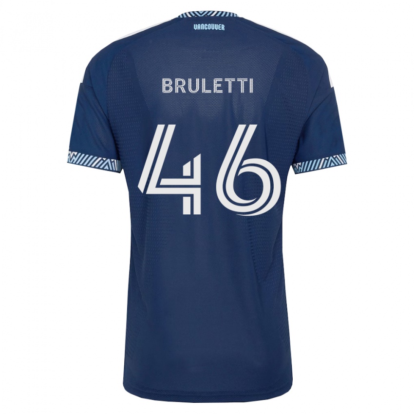 נשים Cristiano Bruletti #46 כחול עמוק לבן הרחק ג'רזי 2026/27 חולצה קצרה