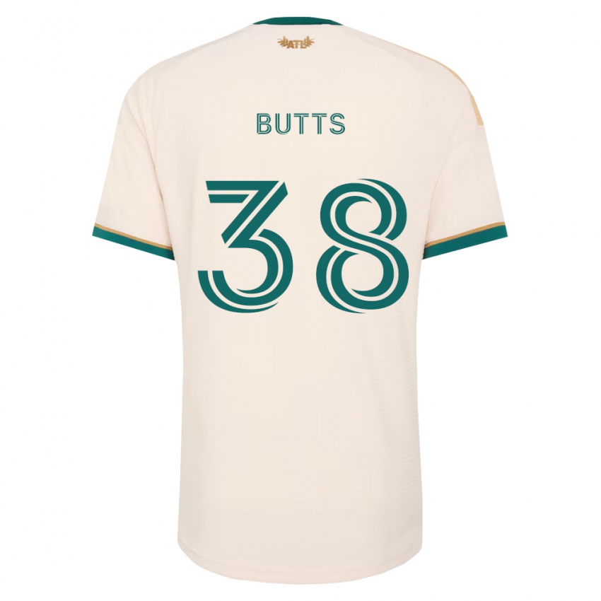 נשים Liam Butts #38 ירוק שמפניה הרחק ג'רזי 2026/27 חולצה קצרה