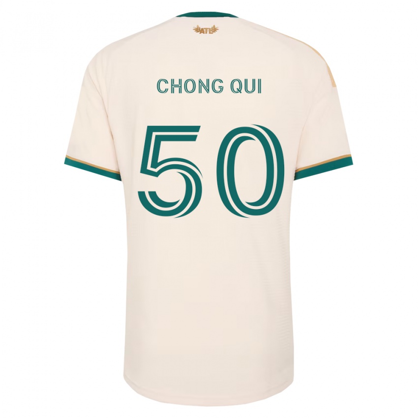 נשים Dominik Chong Qui #50 ירוק שמפניה הרחק ג'רזי 2026/27 חולצה קצרה