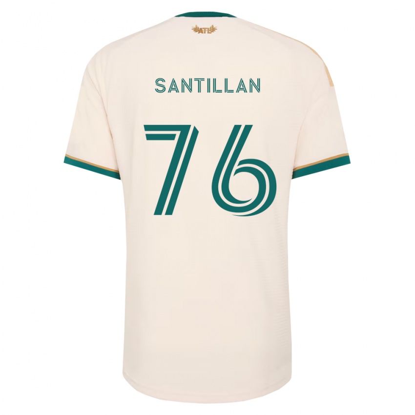 נשים Noe Santillan #76 ירוק שמפניה הרחק ג'רזי 2026/27 חולצה קצרה