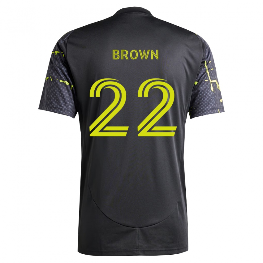 נשים Tristan Brown #22 צהוב ניאון שחור הרחק ג'רזי 2026/27 חולצה קצרה