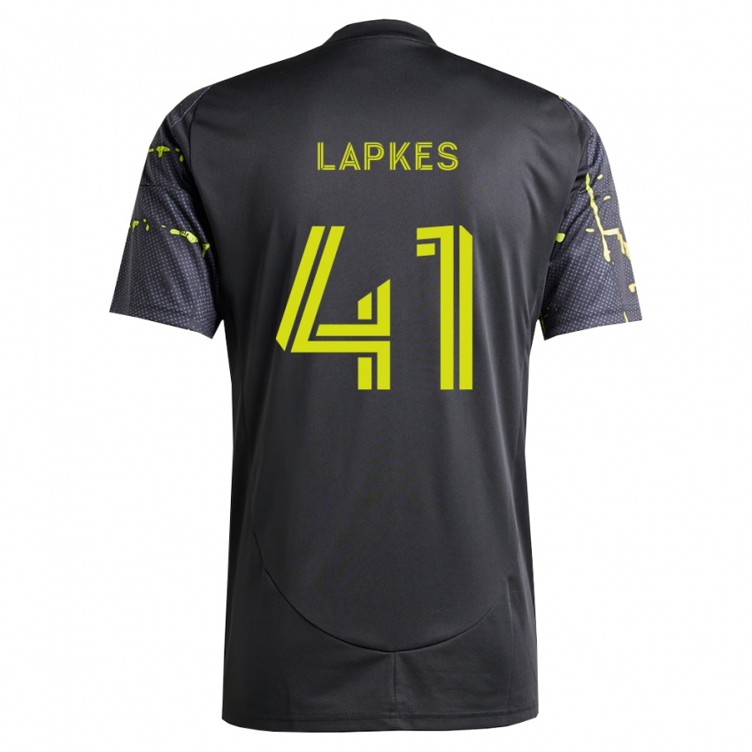 נשים Stanislav Lapkes #41 צהוב ניאון שחור הרחק ג'רזי 2026/27 חולצה קצרה