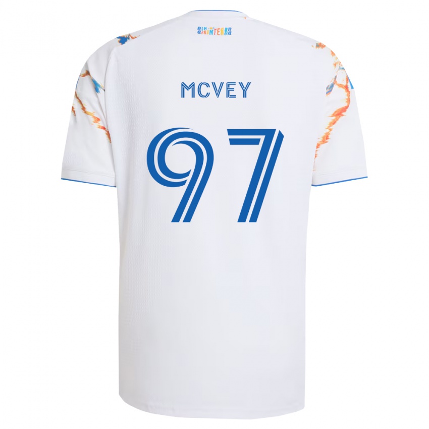 נשים כריסטופר מקוויי #97 לבן כתום כחול הרחק ג'רזי 2026/27 חולצה קצרה