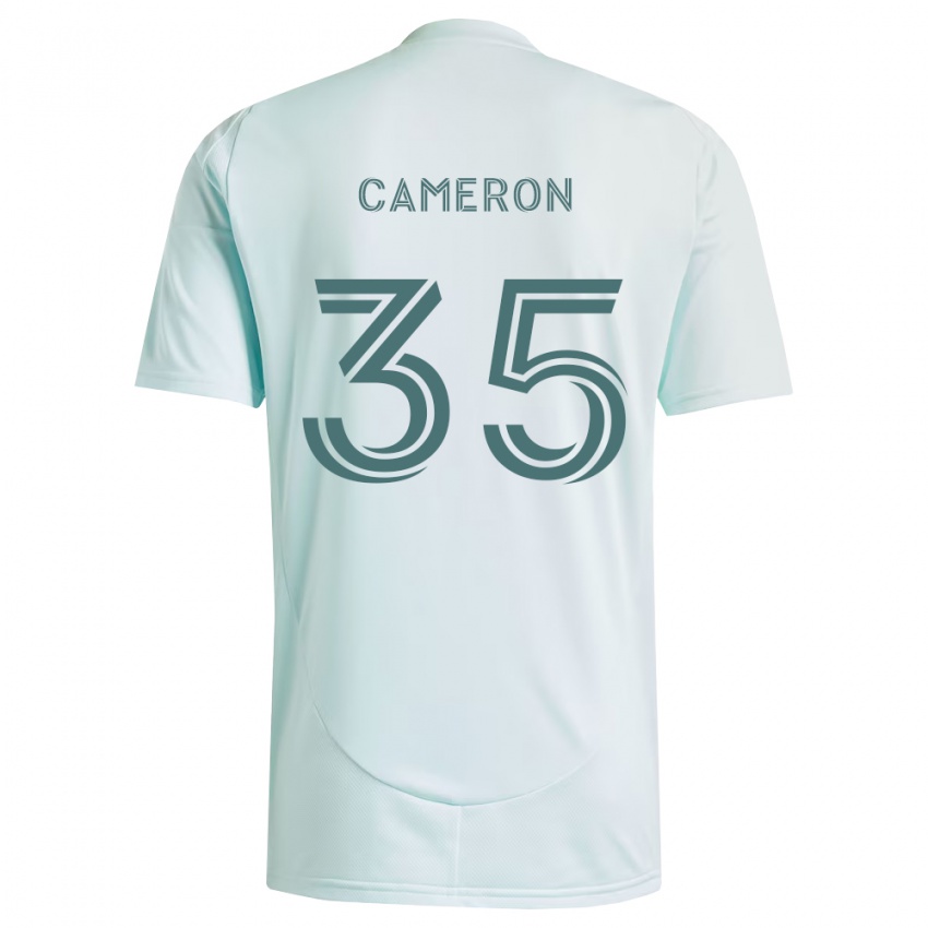 נשים James Cameron #35 לבן ירוק בהיר הרחק ג'רזי 2026/27 חולצה קצרה