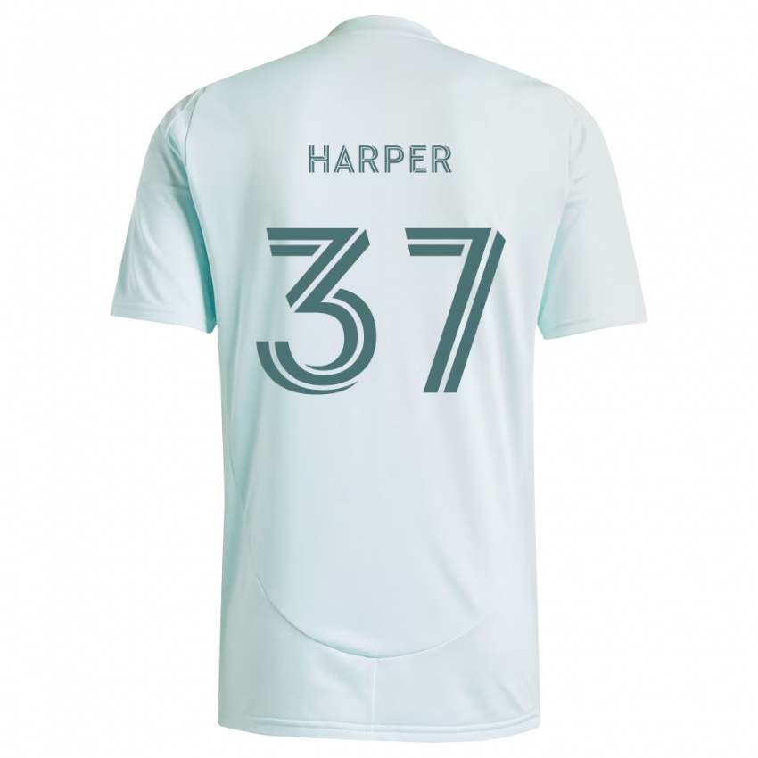 נשים Charlie Harper #37 לבן ירוק בהיר הרחק ג'רזי 2026/27 חולצה קצרה