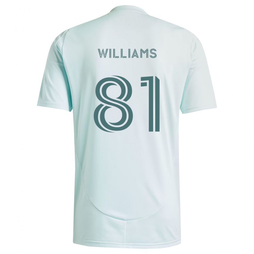 נשים Dash Williams #81 לבן ירוק בהיר הרחק ג'רזי 2026/27 חולצה קצרה