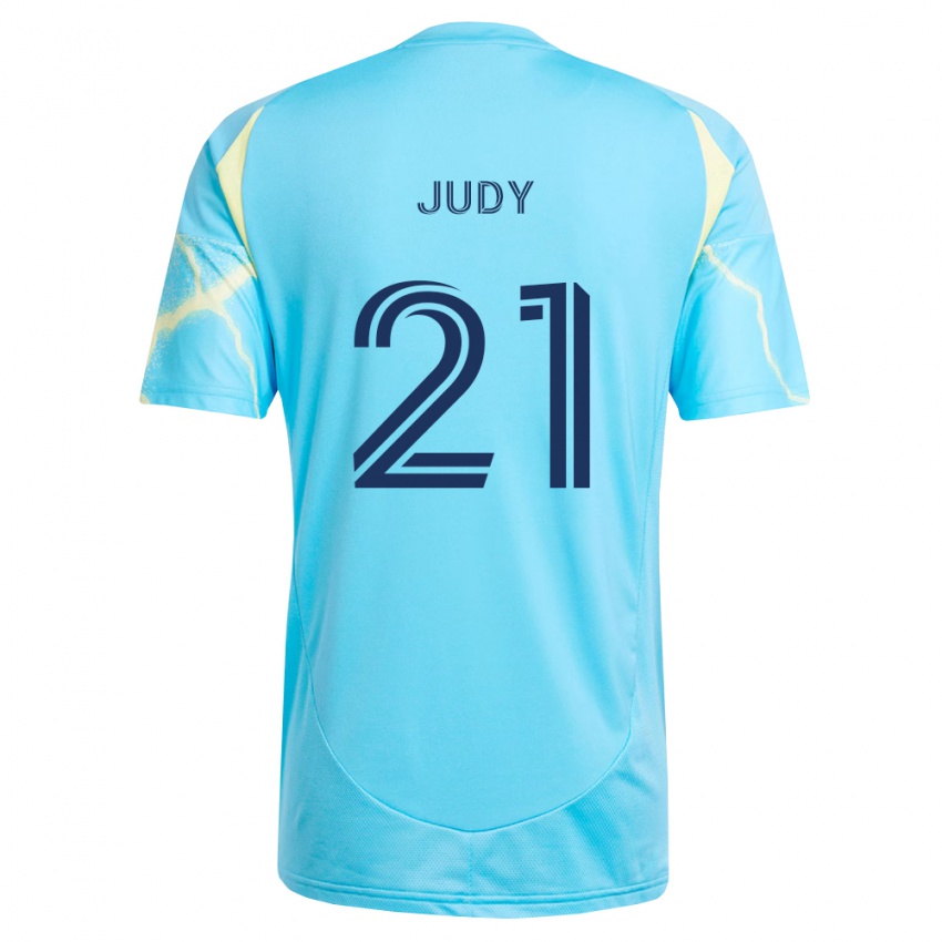 נשים Abram Judy #21 כחול בהיר שחור צהוב בהיר הרחק ג'רזי 2026/27 חולצה קצרה