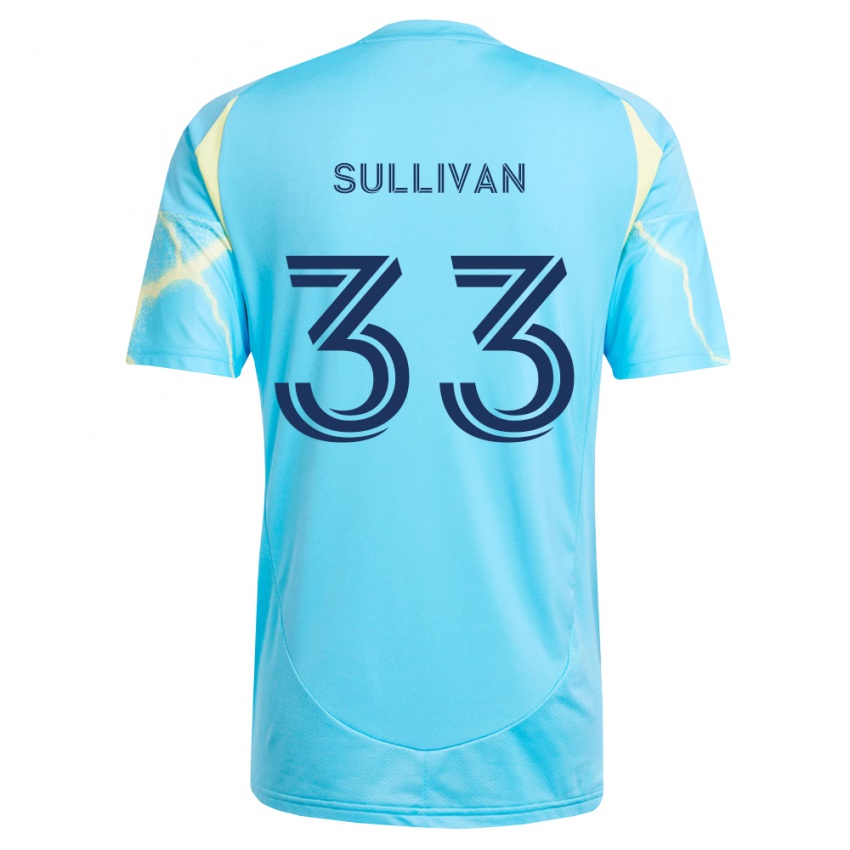 נשים Quinn Sullivan #33 כחול בהיר שחור צהוב בהיר הרחק ג'רזי 2026/27 חולצה קצרה