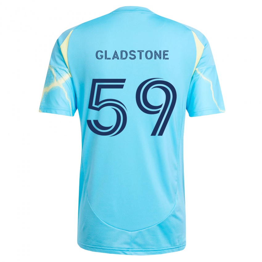 נשים Tyler Gladstone #59 כחול בהיר שחור צהוב בהיר הרחק ג'רזי 2026/27 חולצה קצרה
