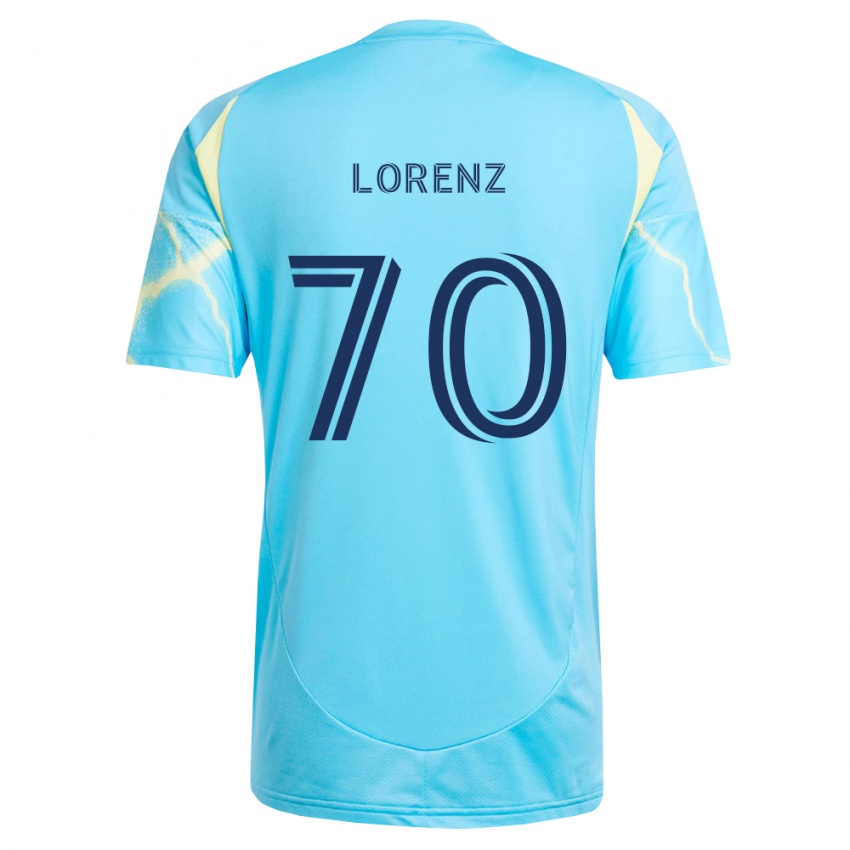 נשים Charli Lorenz #70 כחול בהיר שחור צהוב בהיר הרחק ג'רזי 2026/27 חולצה קצרה