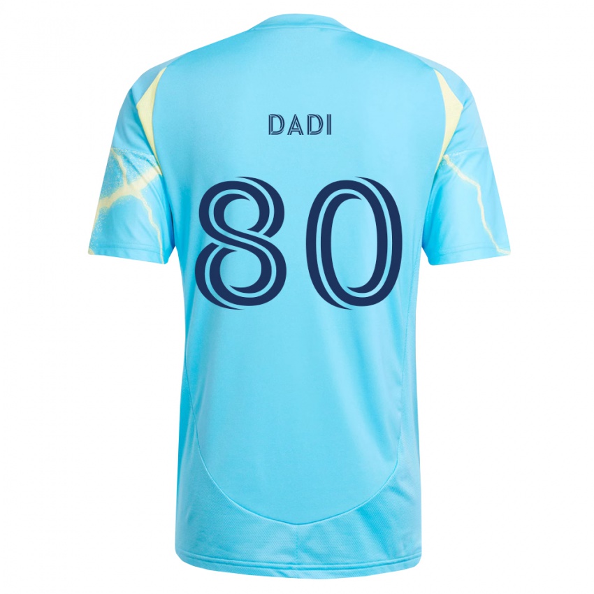 נשים Paco Dadi #80 כחול בהיר שחור צהוב בהיר הרחק ג'רזי 2026/27 חולצה קצרה