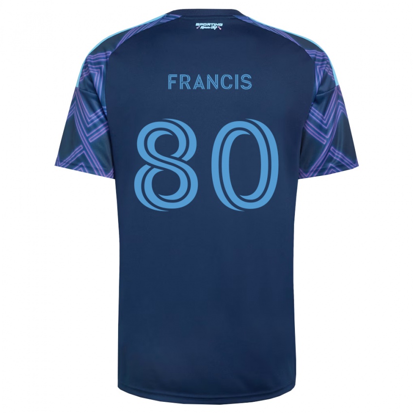 נשים Makhi Francis #80 כחול מלכותי סגול הרחק ג'רזי 2026/27 חולצה קצרה