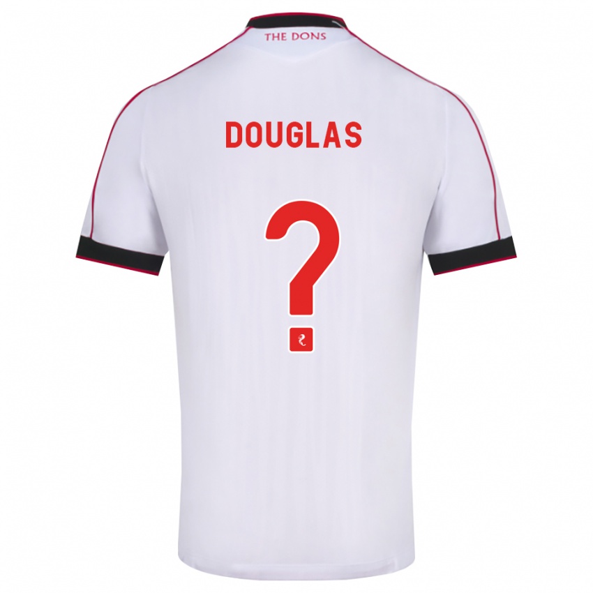נשים Connor Douglas #0 שחור אדום לבן הרחק ג'רזי 2026/27 חולצה קצרה