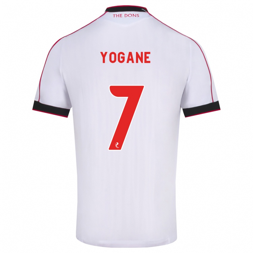 נשים Tony Yogane #7 שחור אדום לבן הרחק ג'רזי 2026/27 חולצה קצרה