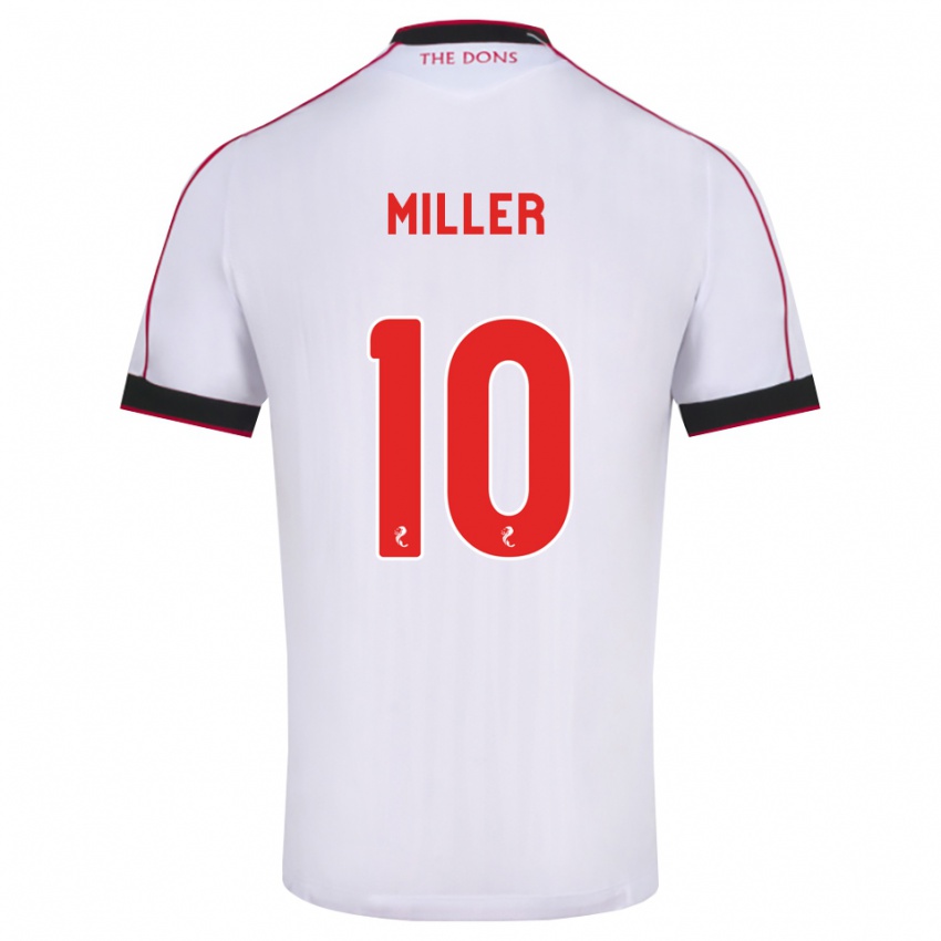 נשים Darcie Miller #10 שחור אדום לבן הרחק ג'רזי 2026/27 חולצה קצרה