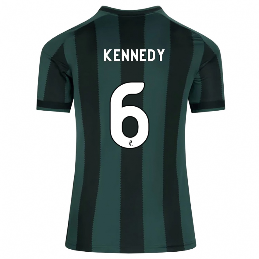 נשים Liam Kennedy #6 אפור דהוי שחור הרחק ג'רזי 2026/27 חולצה קצרה