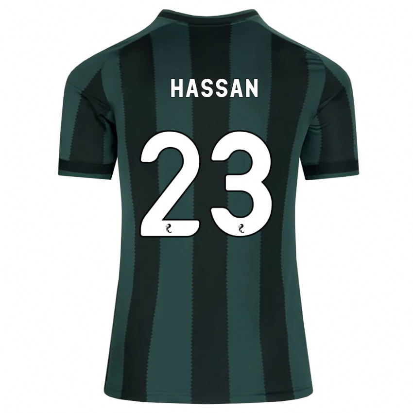 נשים Haissem Hassan #23 אפור דהוי שחור הרחק ג'רזי 2026/27 חולצה קצרה