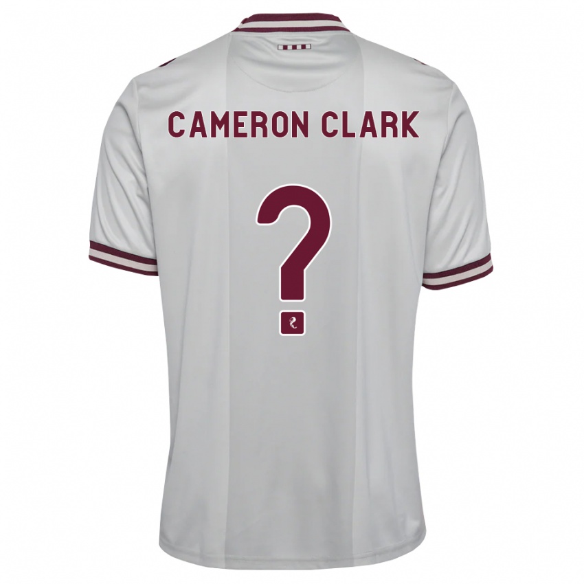 נשים Cameron Clark #0 לבן בורגונדי הרחק ג'רזי 2026/27 חולצה קצרה