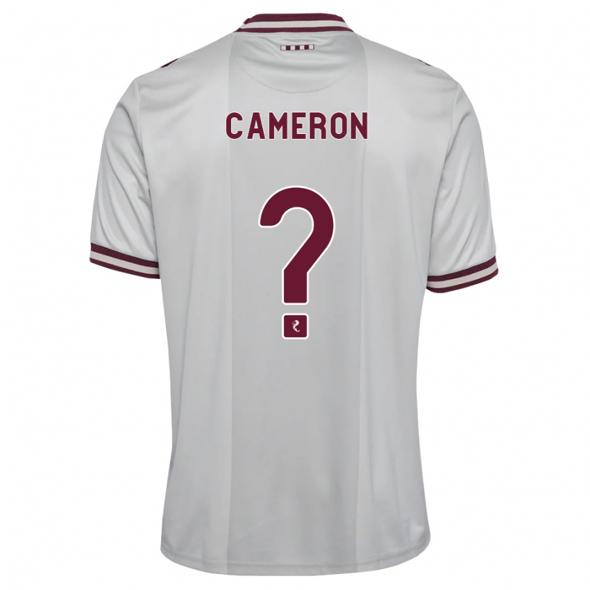 נשים Ruaridh Cameron #0 לבן בורגונדי הרחק ג'רזי 2026/27 חולצה קצרה