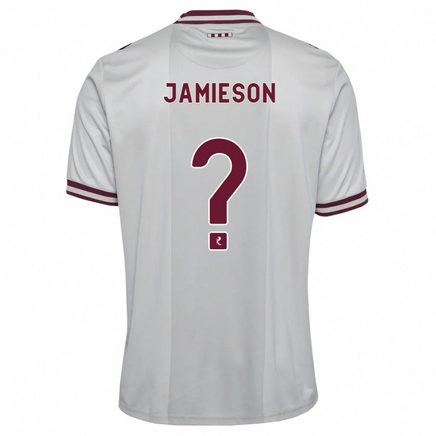 נשים Finlay Jamieson #0 לבן בורגונדי הרחק ג'רזי 2026/27 חולצה קצרה