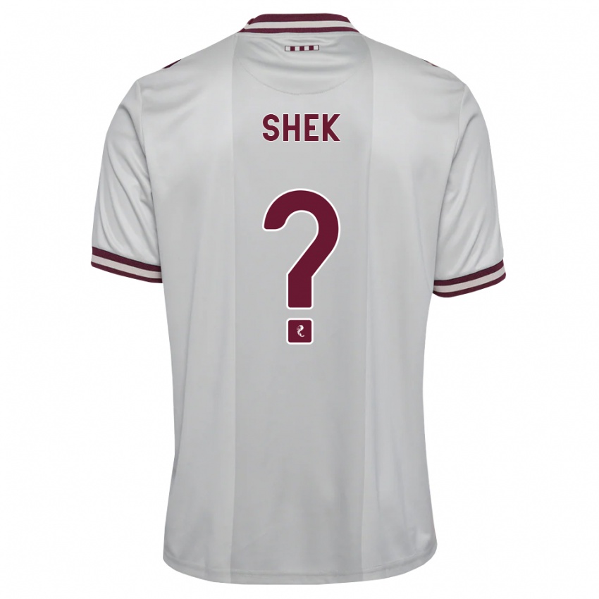 נשים Cayden Shek #0 לבן בורגונדי הרחק ג'רזי 2026/27 חולצה קצרה