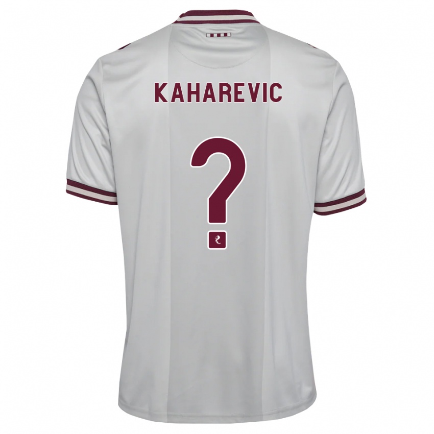 נשים Sinan Kaharevic #0 לבן בורגונדי הרחק ג'רזי 2026/27 חולצה קצרה