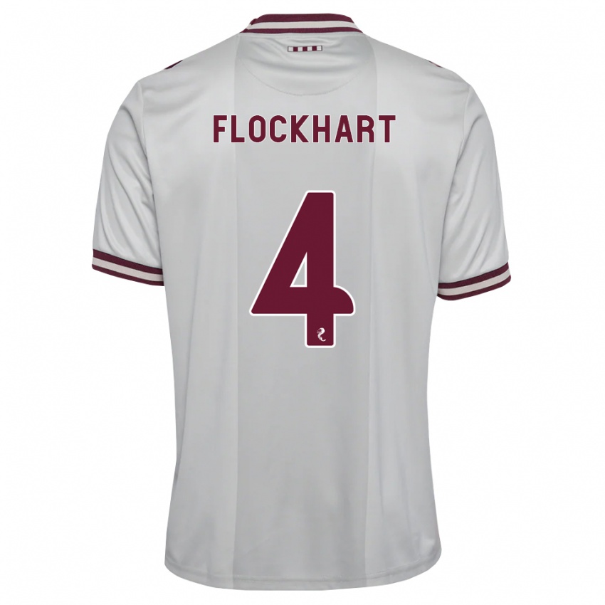נשים Robbie Flockhart #4 לבן בורגונדי הרחק ג'רזי 2026/27 חולצה קצרה