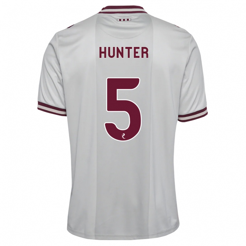 נשים Georgia Hunter #5 לבן בורגונדי הרחק ג'רזי 2026/27 חולצה קצרה
