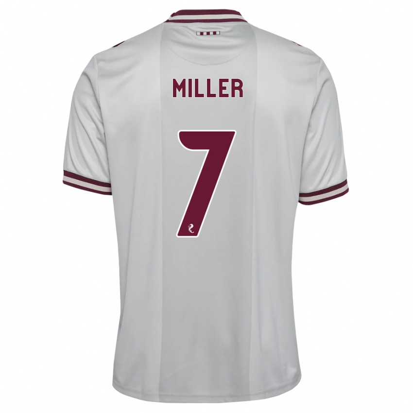 נשים Calvin Miller #7 לבן בורגונדי הרחק ג'רזי 2026/27 חולצה קצרה