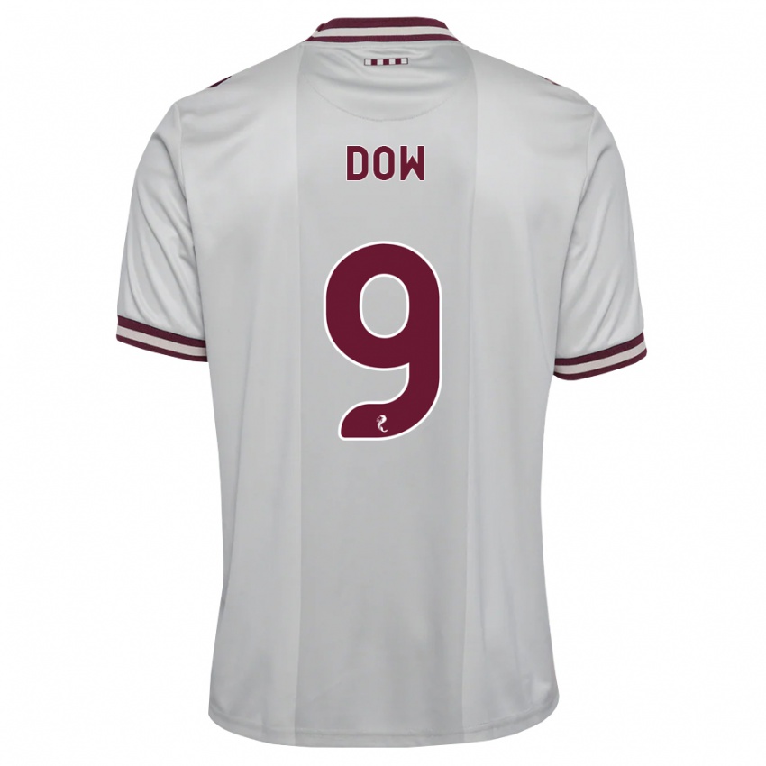 נשים Connor Dow #9 לבן בורגונדי הרחק ג'רזי 2026/27 חולצה קצרה