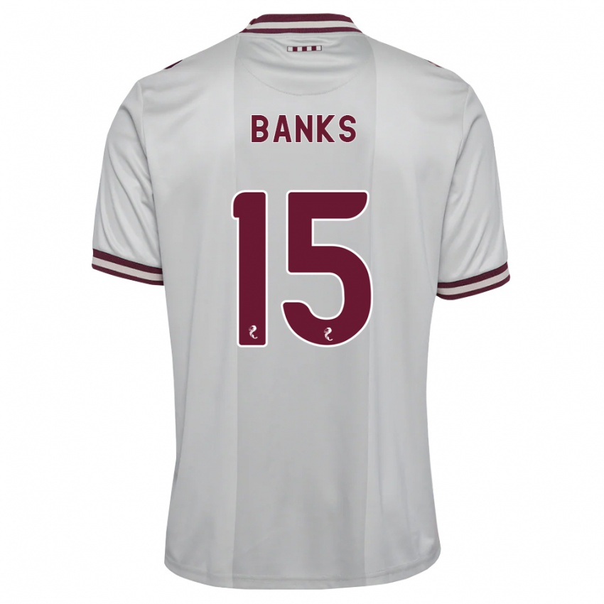 נשים Euan Banks #15 לבן בורגונדי הרחק ג'רזי 2026/27 חולצה קצרה