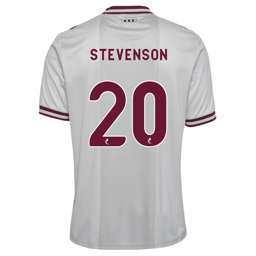 נשים Gus Stevenson #20 לבן בורגונדי הרחק ג'רזי 2026/27 חולצה קצרה