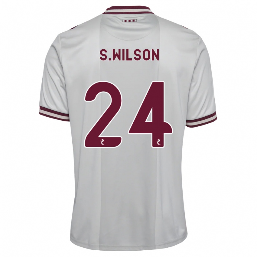 נשים Stanley Wilson #24 לבן בורגונדי הרחק ג'רזי 2026/27 חולצה קצרה נשים Stanley Wilson #24 לבן בורגונדי הרחק ג'רזי 2026/27 חולצה קצרה