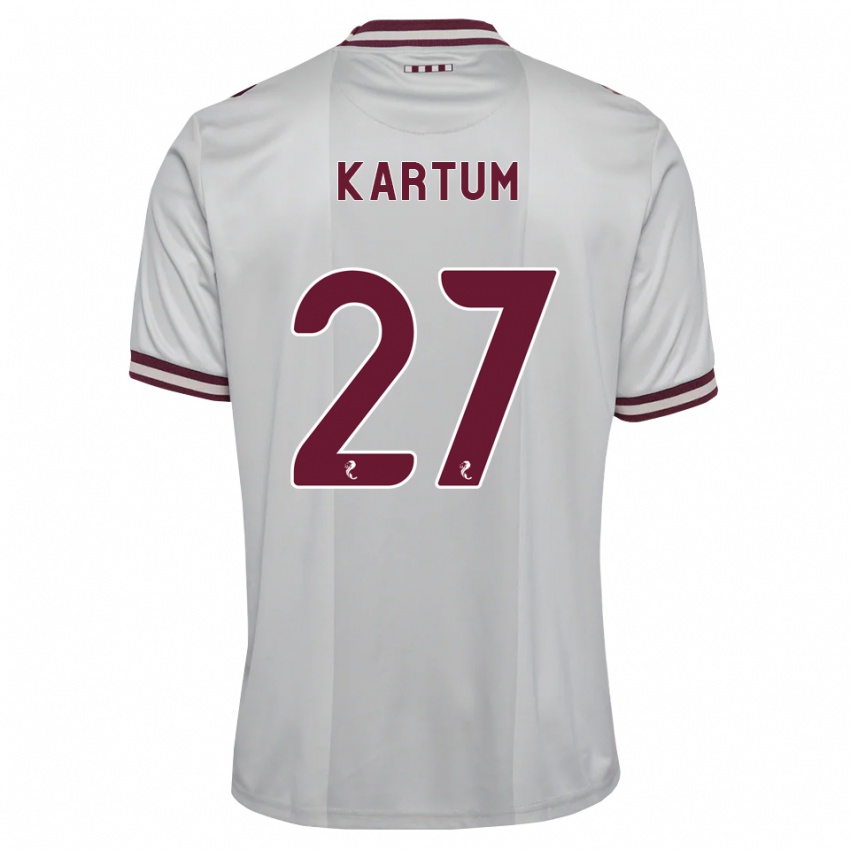 נשים Sander Kartum #27 לבן בורגונדי הרחק ג'רזי 2026/27 חולצה קצרה