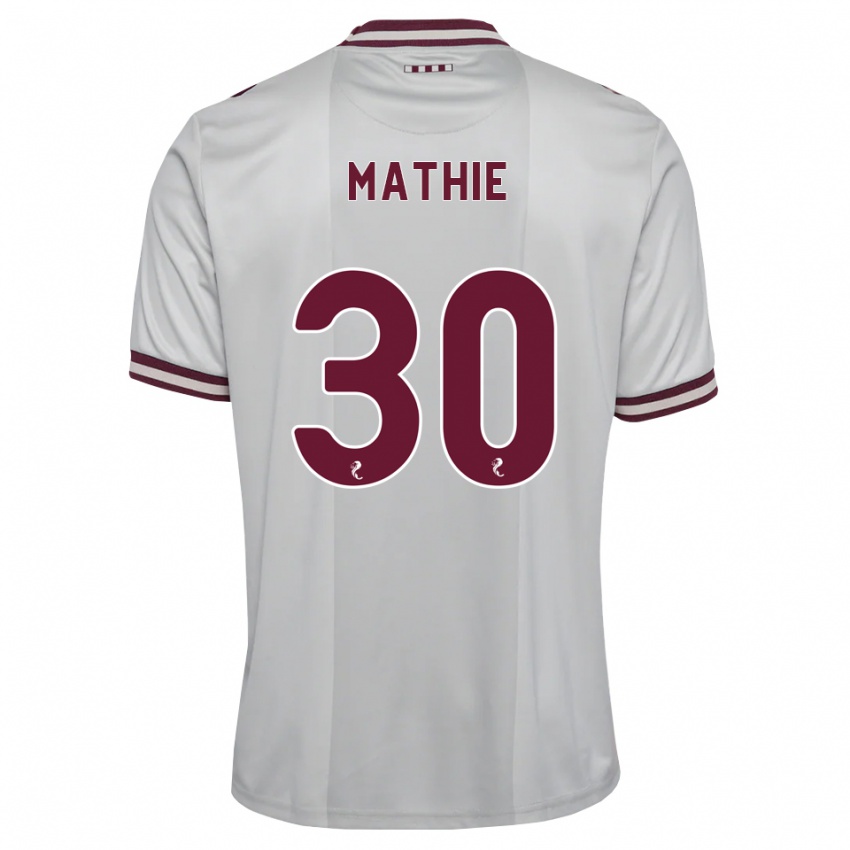 נשים Jayden Mathie #30 לבן בורגונדי הרחק ג'רזי 2026/27 חולצה קצרה
