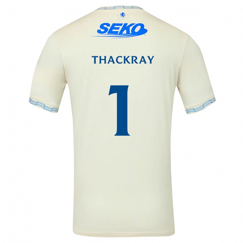 נשים Greig Thackray #1 כחול שמיים עמוק לבן הרחק ג'רזי 2026/27 חולצה קצרה