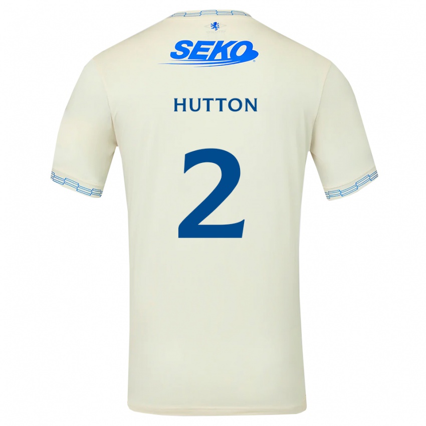 נשים Ben Hutton #2 כחול שמיים עמוק לבן הרחק ג'רזי 2026/27 חולצה קצרה